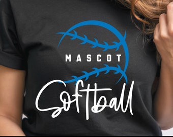 Abstract Softball Stitching SVG Logo Design - Customizable Sports Team Logo