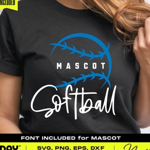 Abstract Softball Stitching SVG Logo Design - Customizable Sports Team Logo