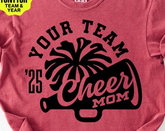 Cheer Mom Team SVG, Pom Pom, Megaphone, Cricut Cut Files (Digital Download)