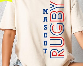 Rugby Team SVG Template, Midday Font (Digital Download)