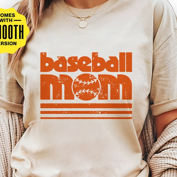 Baseball Mom 70s Inspired SVG, PNG - Sports Mom Design