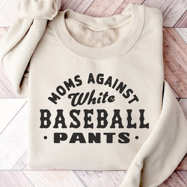 Mamans contre un pantalon de baseball blanc : Funny Baseball Svg Png