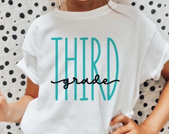Third Grade SVG: Back To School Cricut Cut File (Digital Download)