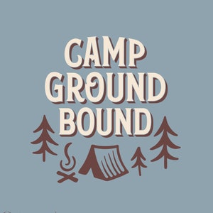 Camp Ground gebunden SVG, Camping svg, im freien Road Trip svg, Zelt Baum svg, geschnittene Datei svg, eps, dxf, png, Silhouette, Cricut, Download