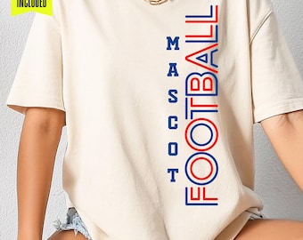 Fußball-Team-Shirt SVG-Vorlage mit Schrift (digitaler Download)