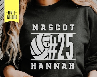 Volleyball Team SVG Template, Shirt Cut File (Digital Download)