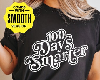 Arquivo SVG para camiseta de aluno-professor com o tema "100 dias de aula" (Download digital)