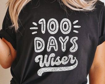 Arquivo SVG para camiseta de professor com o tema "100 dias de aula" (Download digital)