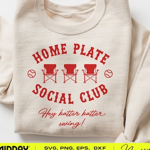 Home Plate Social Club Softball SVG: Instant Download for Crafting