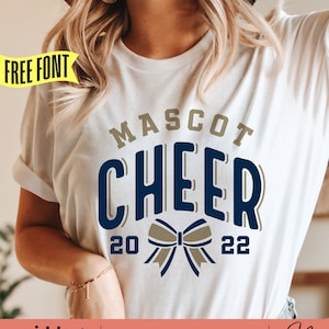 Cheerleading Team Template Shirt, Cheer Bows, Svg Png Dxf Eps, Cheer Coach, Cheer Shirts, Cricut Cut File, Silhouette, Cheerleader Svg,