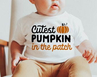 Cutest Pumpkin in the Patch SVG, First Halloween PNG (Digital Download)