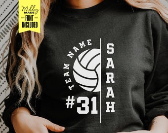 Volleyball Team svg, Personalized Template, Volleyball mom Png, Volleyball shirt svg, Cut File, Iron On, Cricut, Volleyball player svg