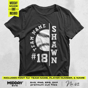 Squadra di baseball Svg Png, Modello giocatore di baseball, Ai Eps Svg Png Dxf, Mamma di baseball in formato SVG, Camicia da baseball in formato SVG, File di taglio, Cricut, Silhouette