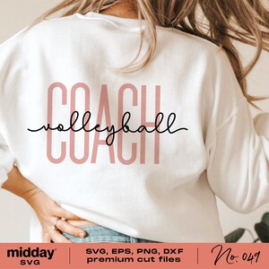 Volleyball Coach Svg, Png Dxf Eps, Cricut Cut Files, Silhouette Studio, Sublimation, Digital Download, Volleyball Cut Files, Coach Shirt