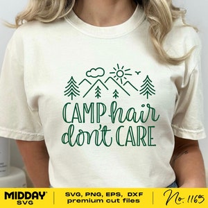 Camp Hair Don't Care Shirt Girl Love Camping Camp Hair Don't Care Shirt Girl Love Camping