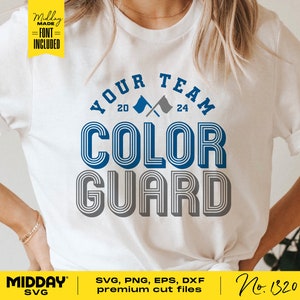 Color Guard SVG Png, Dxf Eps, Team Template Shirts, SVG für Cricut, Color Guard Mama oder Papa, Sublimation, Color Guard geschnitten Datei, Silhouette