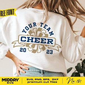 Cheer Team Svg, Png Dxf Eps, Cheerleading Team Shirts, Cheer Coach, Team Template, Cheerleader Sweatshirt, Cricut Cut Files, Silhouette