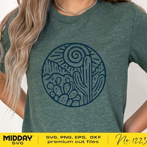 Cactus Svg Png dxf Eps, Western Svg Png, Cactus Svg voor Cricut, Desert Scene svg, Cactus Patch svg, Svg voor Cricut, Silhouet, Sublimatie