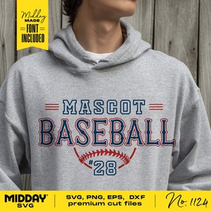 Modello squadra di baseball, Svg Png Dxf Eps, Magliette della squadra, Logo della squadra di baseball in formato Svg, File di taglio Cricut, Silhouette, Squadra di baseball in formato Svg, Svg per la mamma