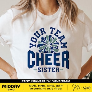 Cheer Sister Svg Png, Svg Dxf Eps Png, Cheer Sis, Pom Pom Svg, Pompom, Svg for Cricut, Team Shirt, Silhouette, Sublimation, Cheerleader Team