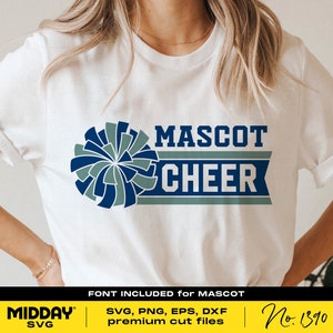 Cheer Svg, Png Dxf Eps, Cheerleader, Team Template, Cheerleading shirt, Pom Pom, Svg for Cricut, Silhouette, Digital File, Cheer Team Shirt