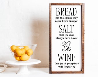 Bread Salt Wine Etsy