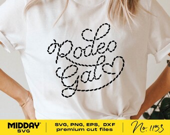 Rodeo Gal SVG, Retro Cowgirl Cut File (Digital Download)