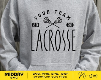 Lacrosse Team SVG Template, Editable Design (Digital Download)