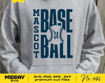 Baseball Team Template, Svg Png, Eps Dxf, Baseball Mom or Dad, Cricut Cut File, Baseball Logo, Team Shirts, Customizable, Silhouette,