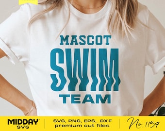 Swim Team SVG Template, Shirt Design (Digital Download)