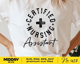 CNA Life SVG, Asistente de Enfermería Certificado, Silueta de Cricut (Descarga digital)