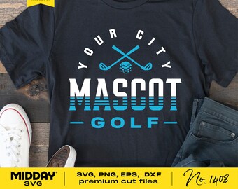 Golf Team Mascot (svg, png, eps, dxf) (Digital Download)