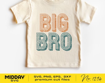 Big Bro Toddler Shirt Design, Svg Png Dxf Eps (Digital Download)