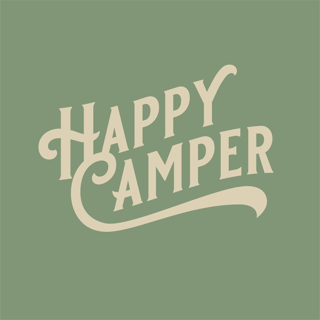 Happy Camper Camping RV Svg Png File for Cricut Bucket Flag - Etsy