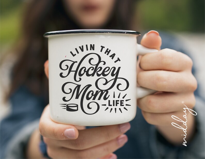 Hockeymammaliv SVG, klippfil för Cricut, silhuett (digital nedladdning) bild 2