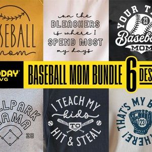 Baseball Mom Bundle SVG, Png, Dxf Eps, Baseball Mom Design für Sweatshirt, Hut, Tumbler Wrap, Tasche, Hoodie, Shirt, Cricut geschnitten Datei, Silhouette