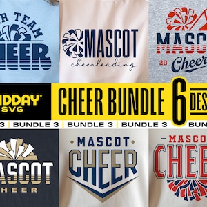 Cheer Bundle 3 Svg, Png Dxf Eps, Cheerleader Bundle, Cheerleading, Cricut Cut Files, Silhouette, Cheer Team Bundle, Cheer Team Shirt Bundle