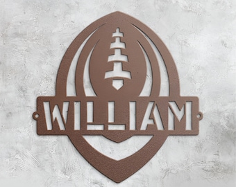 Personalized Sports Wall Art – Rustic Metal Decor for Athletes and Fans