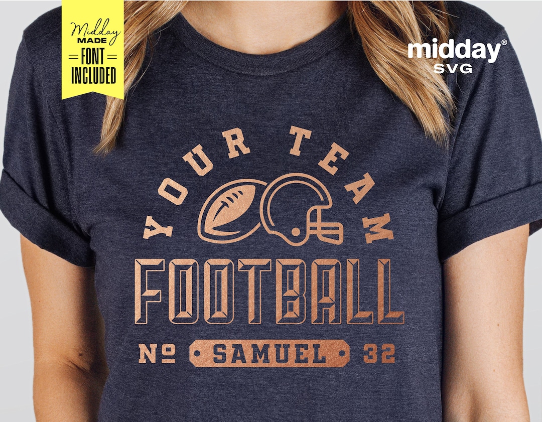 Football Team Name Player Number Template Svg, Png Dxf Eps, Team Logo
