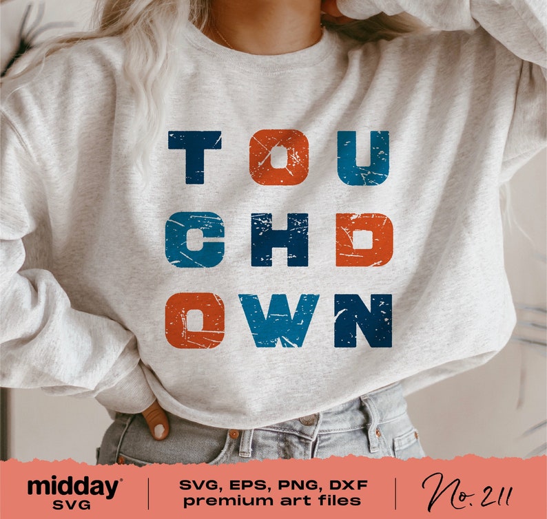 Touchdown Logo Blue Touchdown SVG, Football Game Day Design (digital Download) - Etsy
