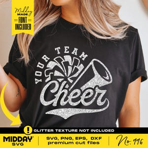 Cheer Svg, Png Dxf Eps, Cheerleader, Cheerleading shirt, Megaphone, Pom Pom, Cheer Cone, Cricut, Silhouette, Digital File, Cheer Team Shirt