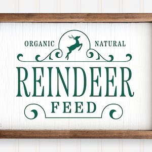 Renna Feed Svg, Ornamento dell'albero di Natale Svg, Segno di Natale, Dicembre Svg, Svg Png Dxf Eps, Decorazioni per le vacanze, Cricut Cut Files, Silhouette