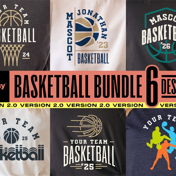 Basketball Svg Bundle, Svg Png Dxf Eps, Team Template Bundle, Team Shirts, Basketball Mom, Cricut Cut Files, Silhouette, Svg For Tumblers,