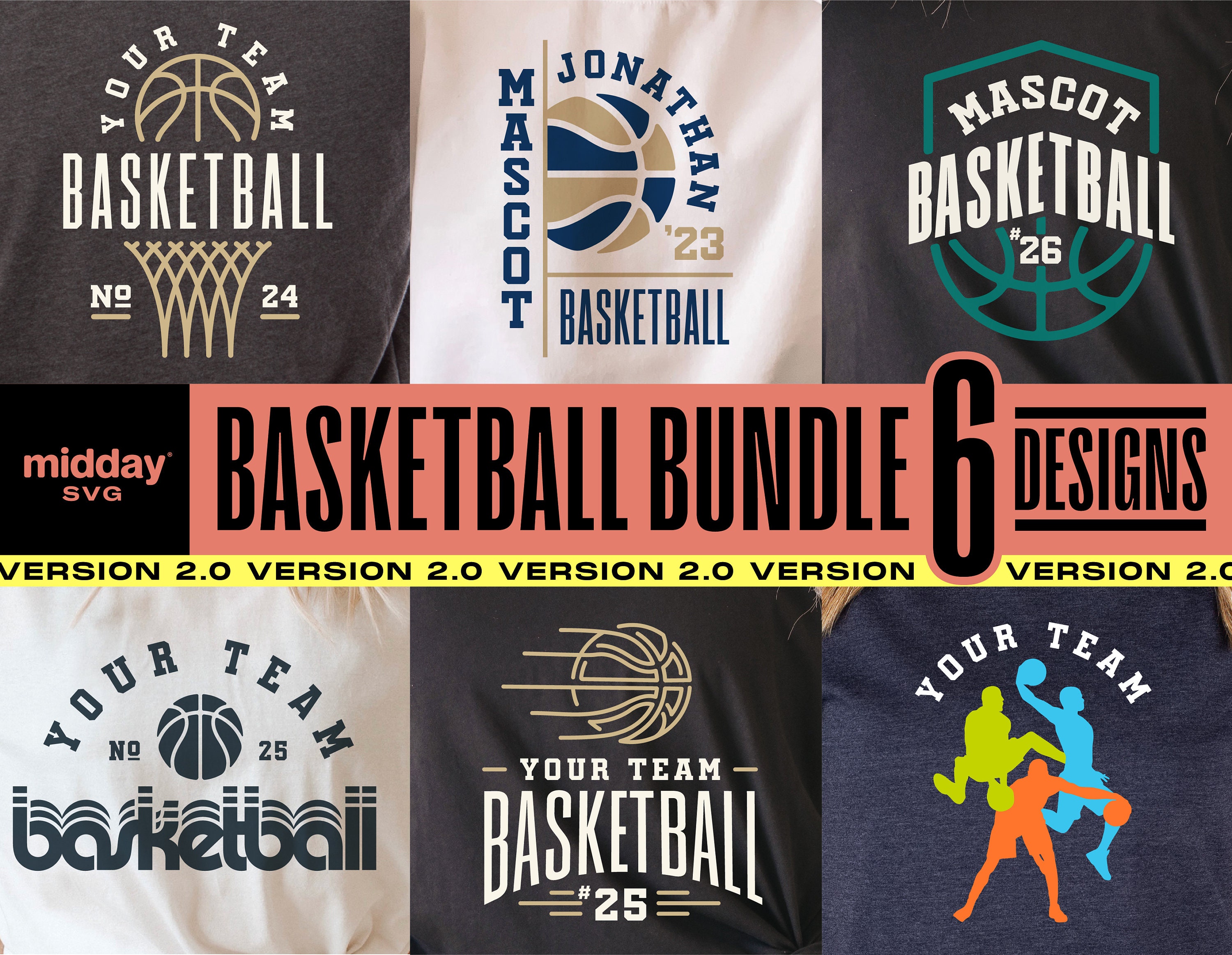 Bundle 64 NBA Svg American basketball team logos logo clipart print de