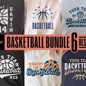 Paquete de baloncesto, Plantilla de equipo, Svg Png Dxf Eps, Cricut, Silueta, Camisetas del equipo de baloncesto, Basketball Mom Png, Sudadera, Logotipo