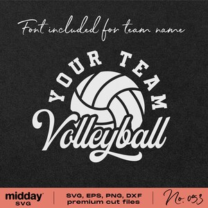 Volleyball Team Template With Name, Svg Png Dxf Eps, Volleyball Shirt ...