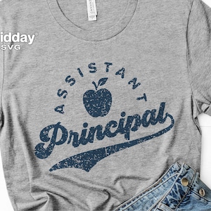 Assistant Principal Svg, Png Eps Dxf Ai, Koszulka z podziękowaniami, Sublimacja, Pobierz, Plik Cricut Cut, Sylwetka, Projekt koszulki, Tumbler