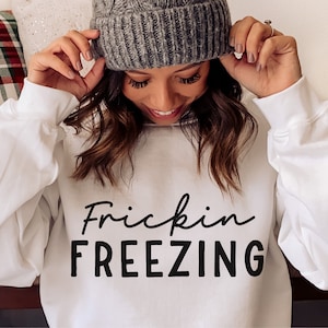 Winter Svg Png, Frickin Freezing, Freezing Season, Funny Holiday Quote, Christmas Svg, Holiday Mug, Sublimation, Cricut Cut Files