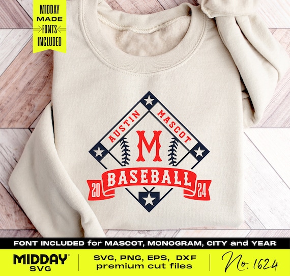 Baseball Diamond SVG Design - Team template for Crafters and DIYers