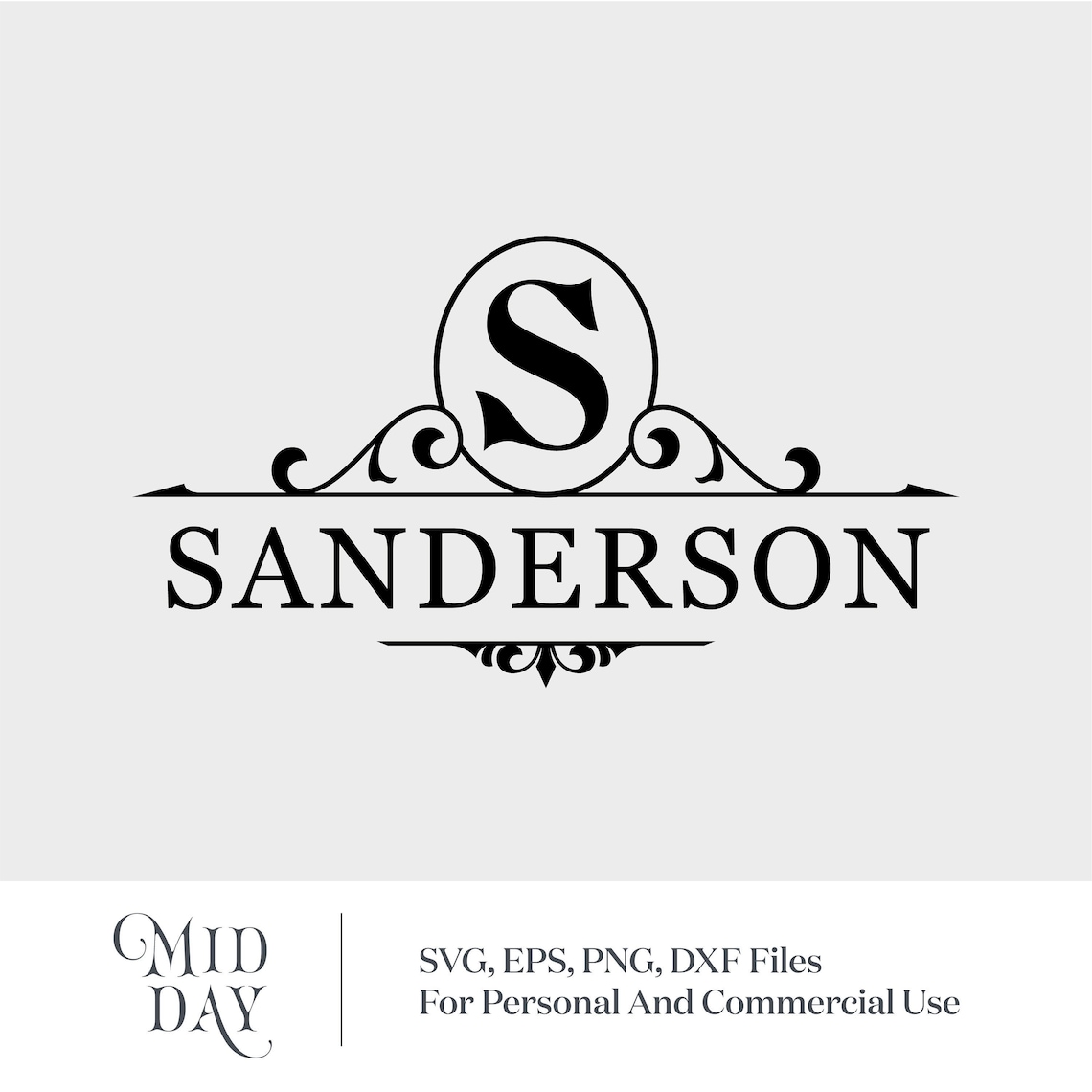 Letter S Monogram SVG, Split Initial, Family Name (digital Download) - Etsy